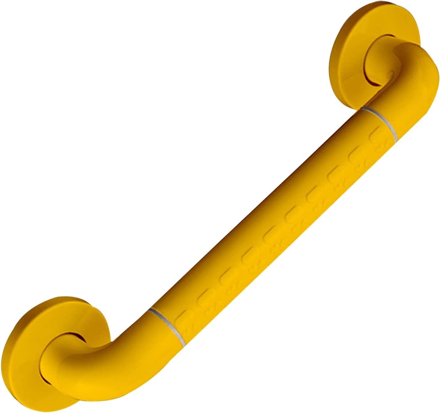 Anti-Slip Grab Bar for Bathroom Safety - Sturdy Bathtub & Shower Handrail with Secure Grip - 28 Inch Toilet Balance Assist Handle (Yellow) - Ideal for Elderly & Disabled Bathroom Safety
