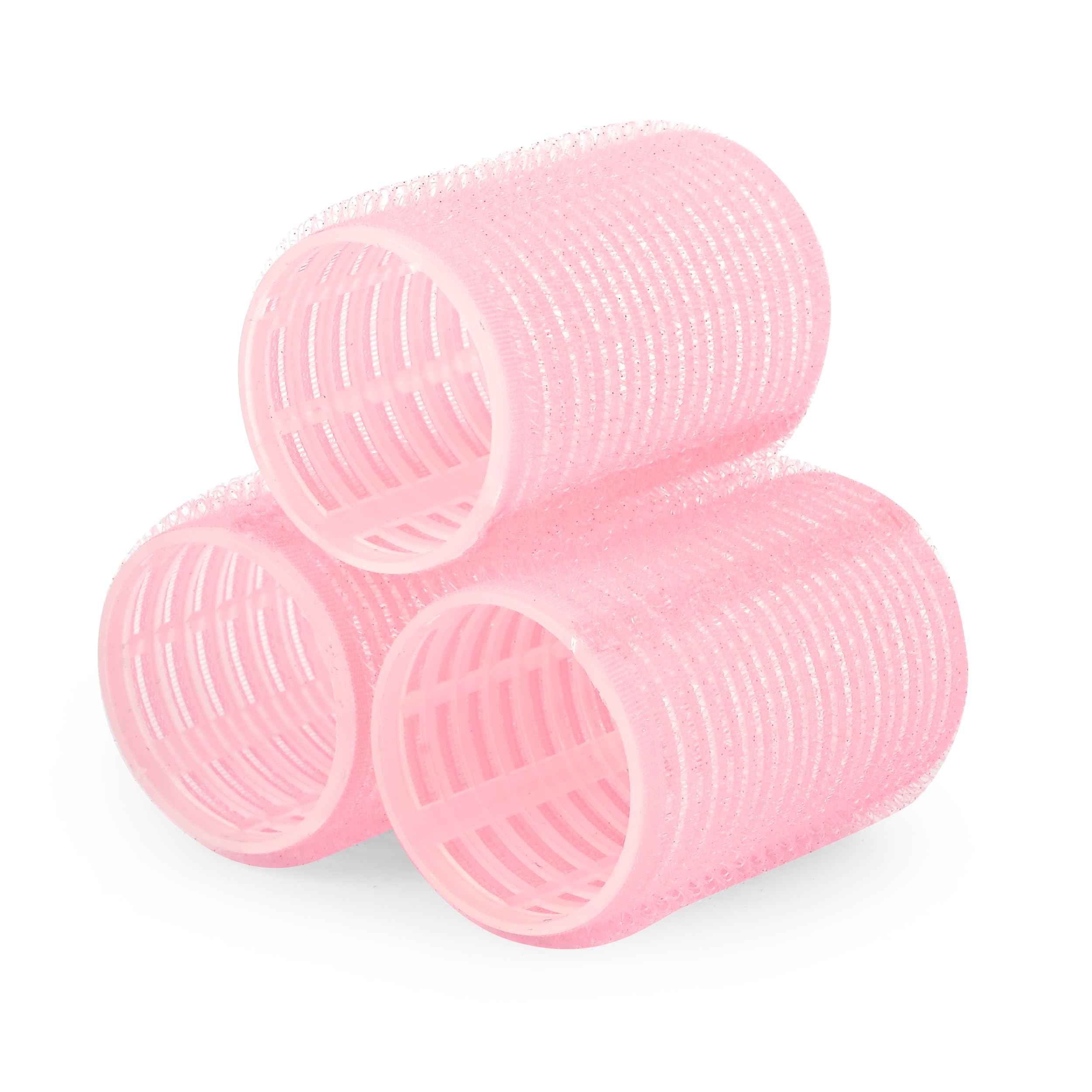 SIYAA Self-Grip Hair Rollers & Curlers Set - 12 Pcs (6 Rollers in 2 Sizes + 6 Clips) for Long/Medium/Short Thick/Thin Hair - Create Voluminous Curls at Home for Salon-Quality Styling
