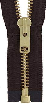 Ohio Travel Bag Jacket Zipper #9 - 20 Inch Heavy Duty Brown Zipper with Brass Teeth (9JK-20-BRO-B) - Perfect for Luggage, Backpacks, Jackets & DIY Repair Projects