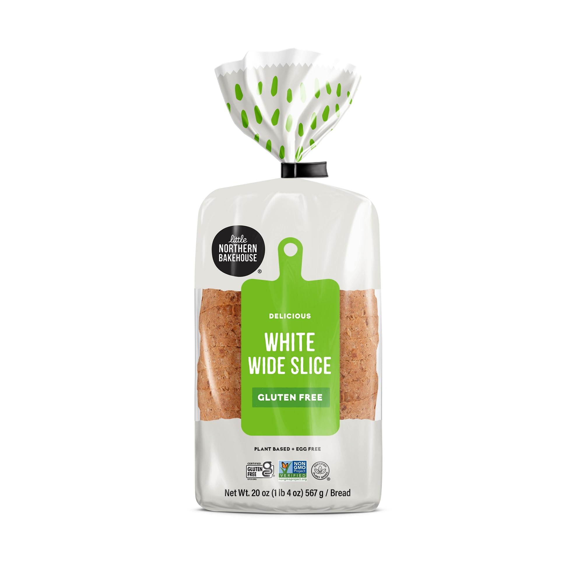 Little Northern Bakehouse Wide Sliced White Gluten Free Bread - Vegan, Non-GMO, Allergy-Friendly (8 Pack, 20 oz Each) | Perfect for Sandwiches, Toast & Healthy Snacks