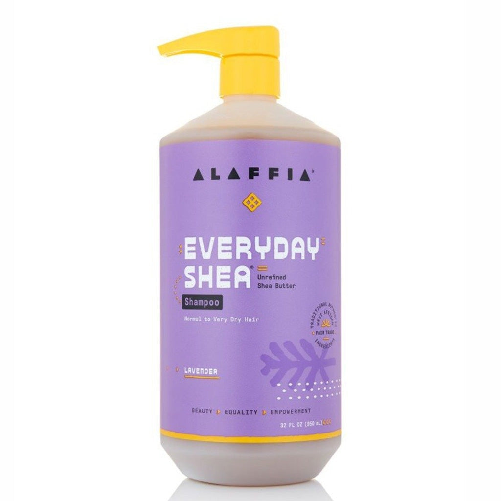 Alaffia Everyday Shea Shampoo with Lavender - Natural Moisturizing Hair Care for Dry & Damaged Hair - Perfect for Daily Use & Relaxing Aromatherapy