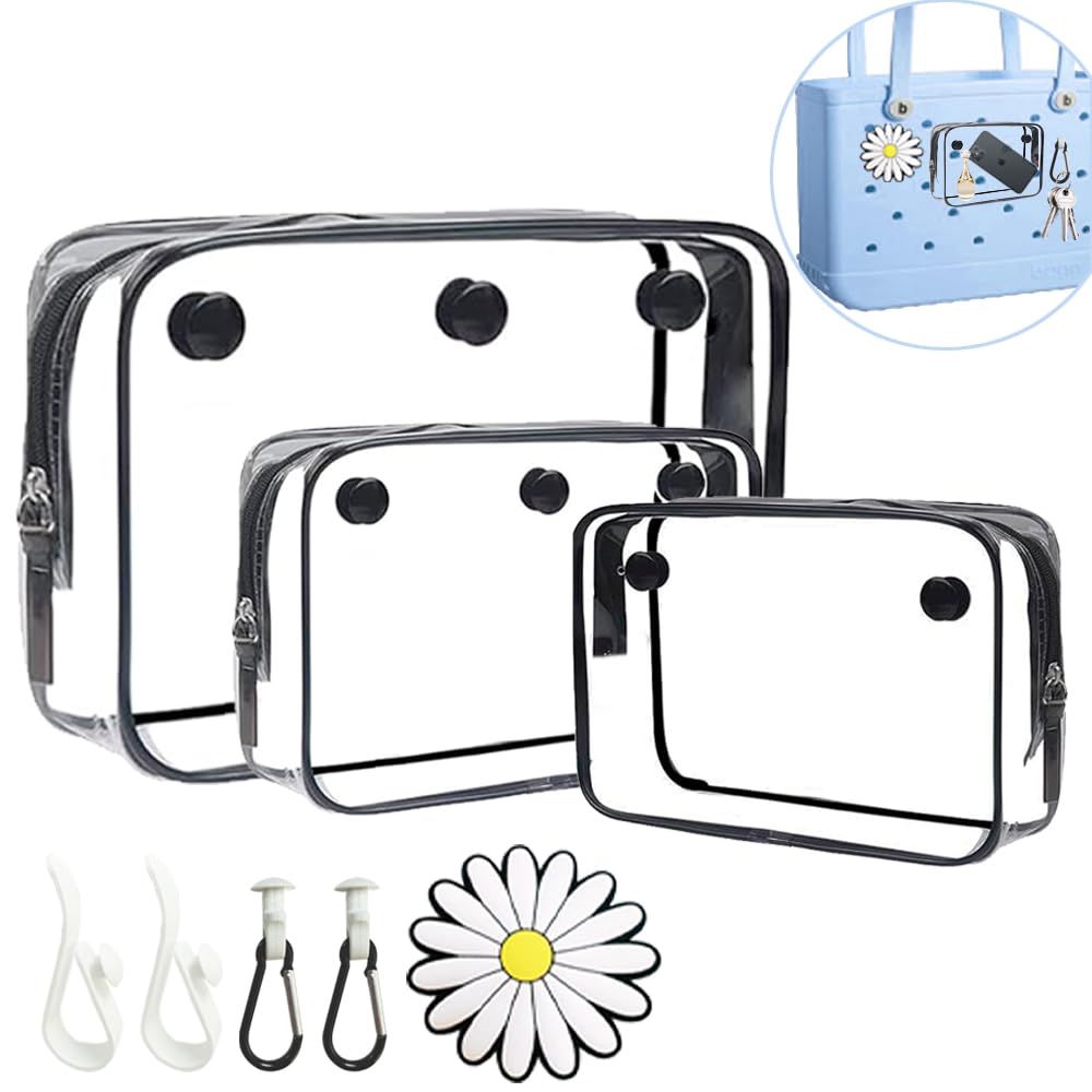 8-Pack Bogg Bag Accessories Set - Clear Pouch, Hooks & Charm for Beach & Travel