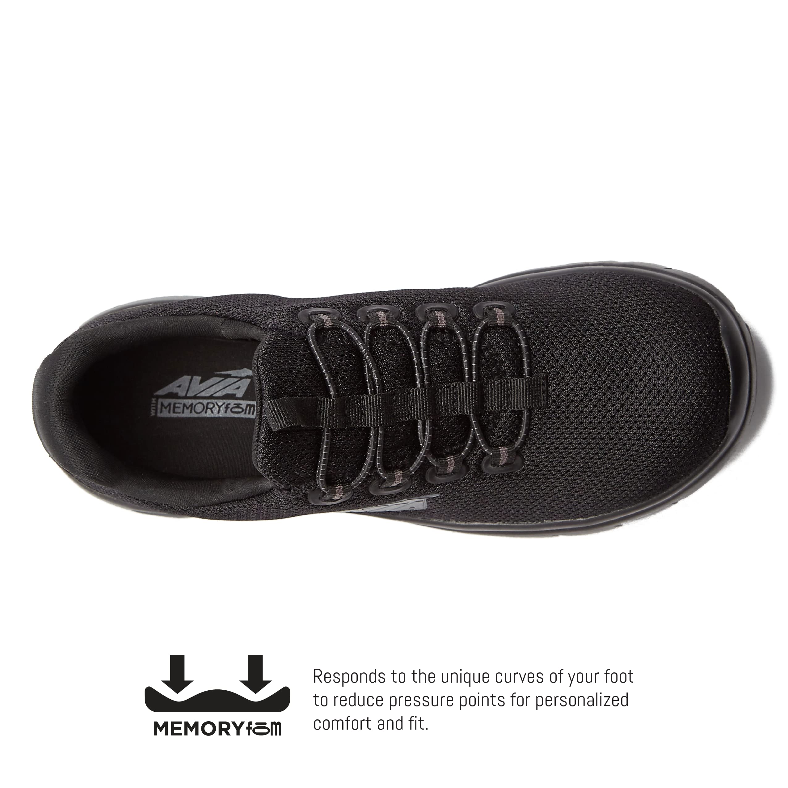 Avia Junction Women's Slip On Sneakers - Comfortable Memory Foam Walking Shoes, Breathable No Lace Casual Sneakers for Women | Perfect for Walking, Travel & Everyday Wear