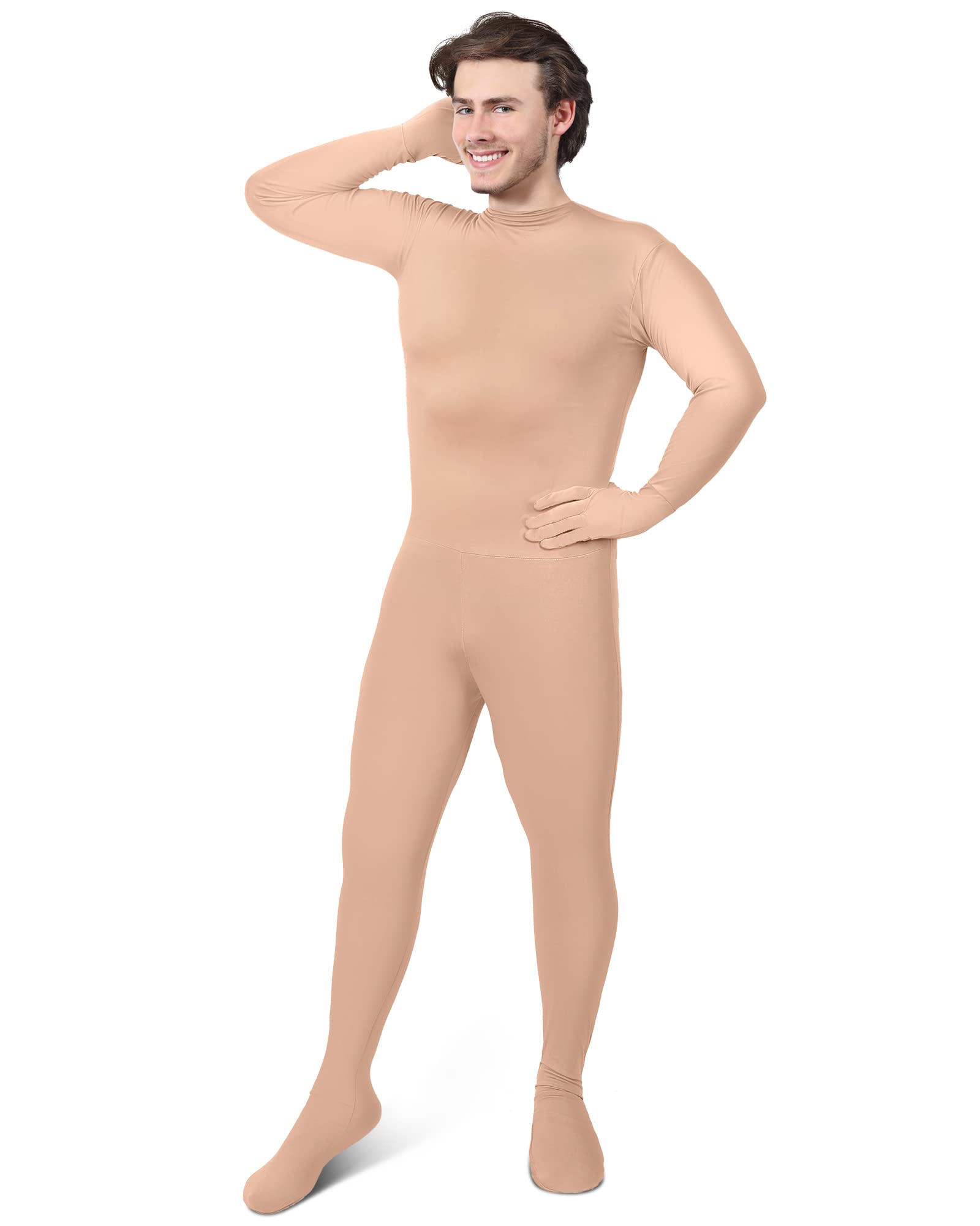 Foaincore Full Body Spandex Zentai Suit for Men - Stretchable Halloween Costume, Cosplay & Disappearing Man Outfit - Perfect for Halloween Parties, Cosplay Events & Stage Performances