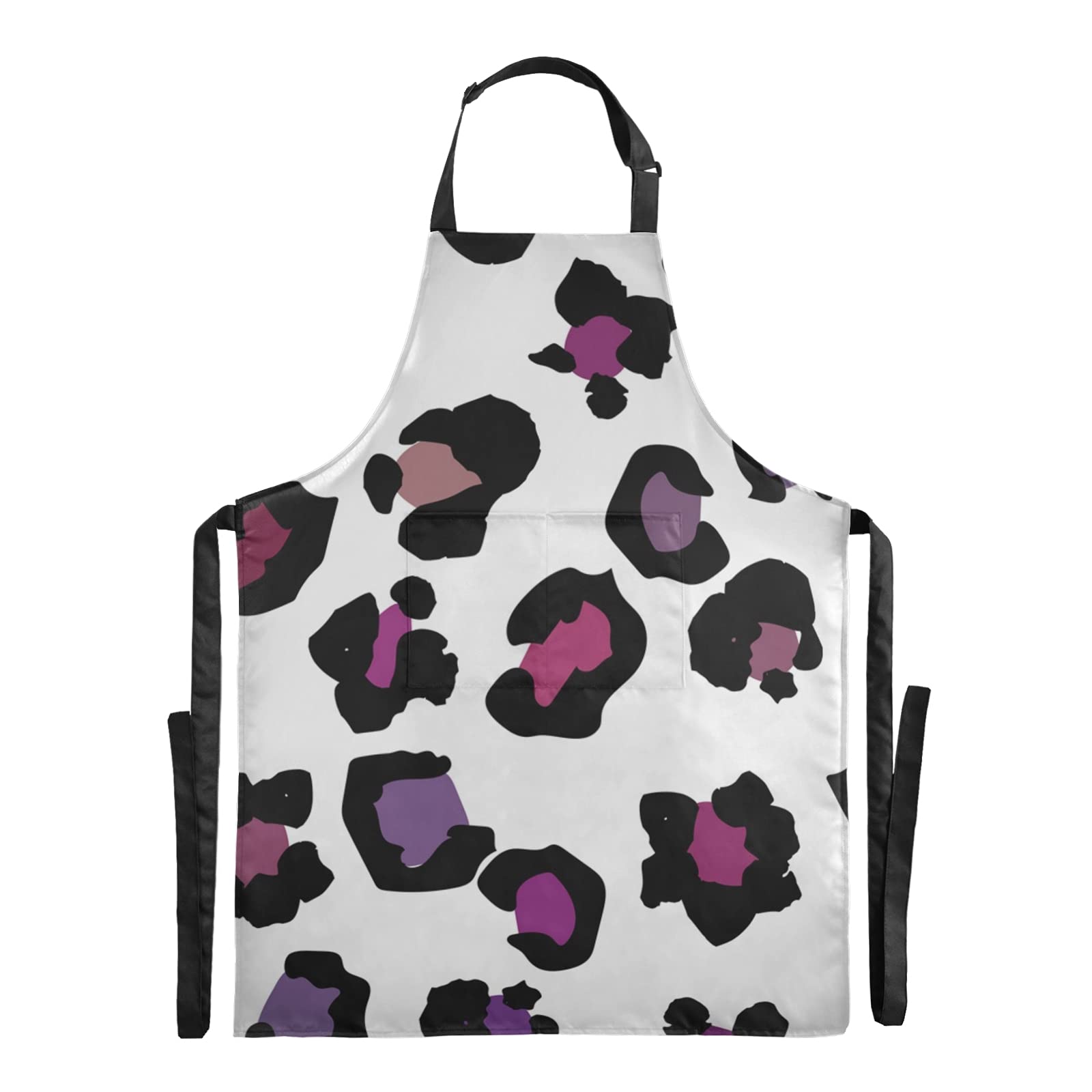 ALAZA Cow Print Waterproof Kitchen Apron with 2 Pockets - Animal Spot Design for Cooking, Baking & Grilling - Perfect Gift for Mom, Dad & Girlfriend