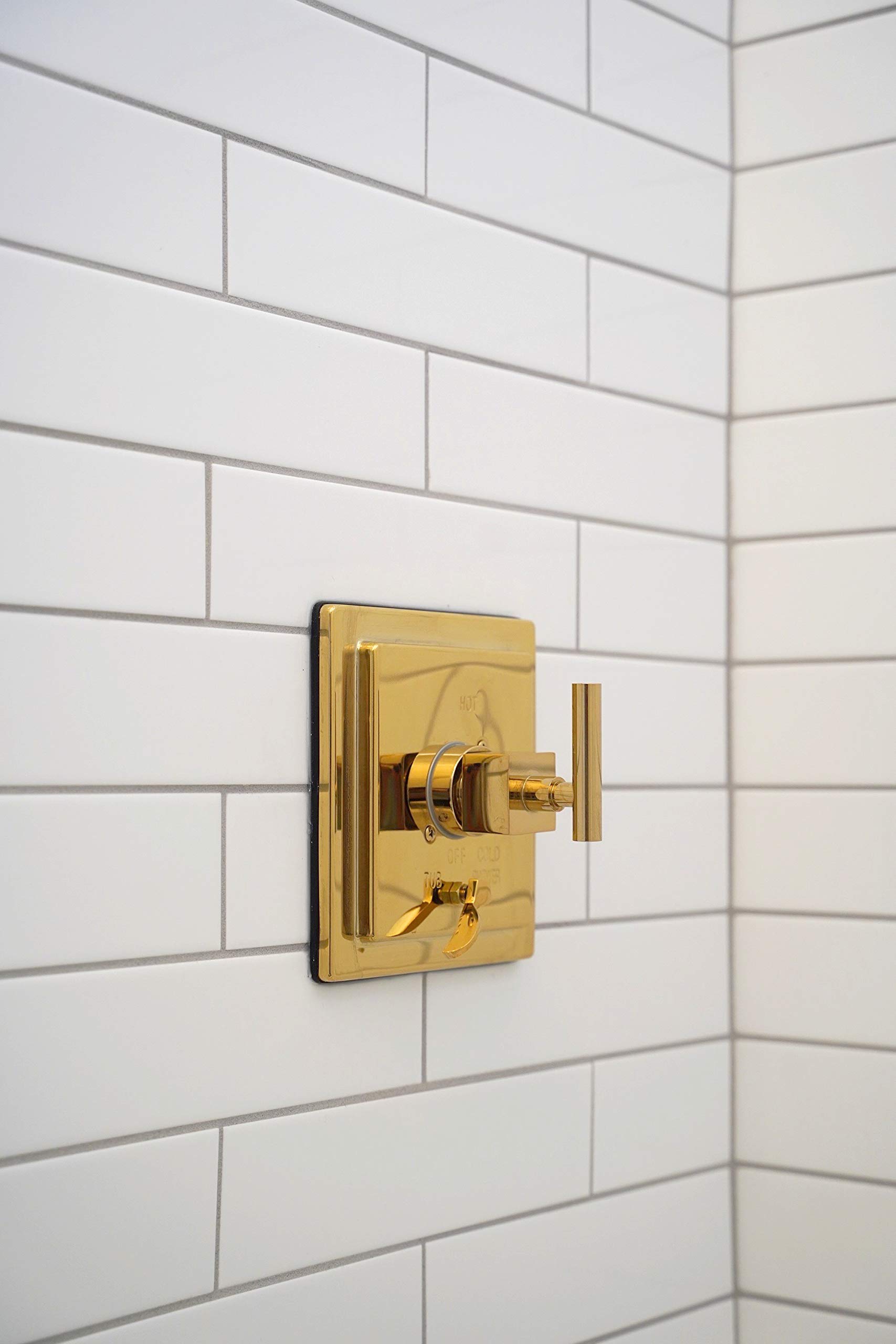 Kingston Brass KB86520CQL Claremont 6-Inch Tub and Shower Faucet in Polished Brass - Perfect for Bathroom Renovation & Luxury Spa Experience