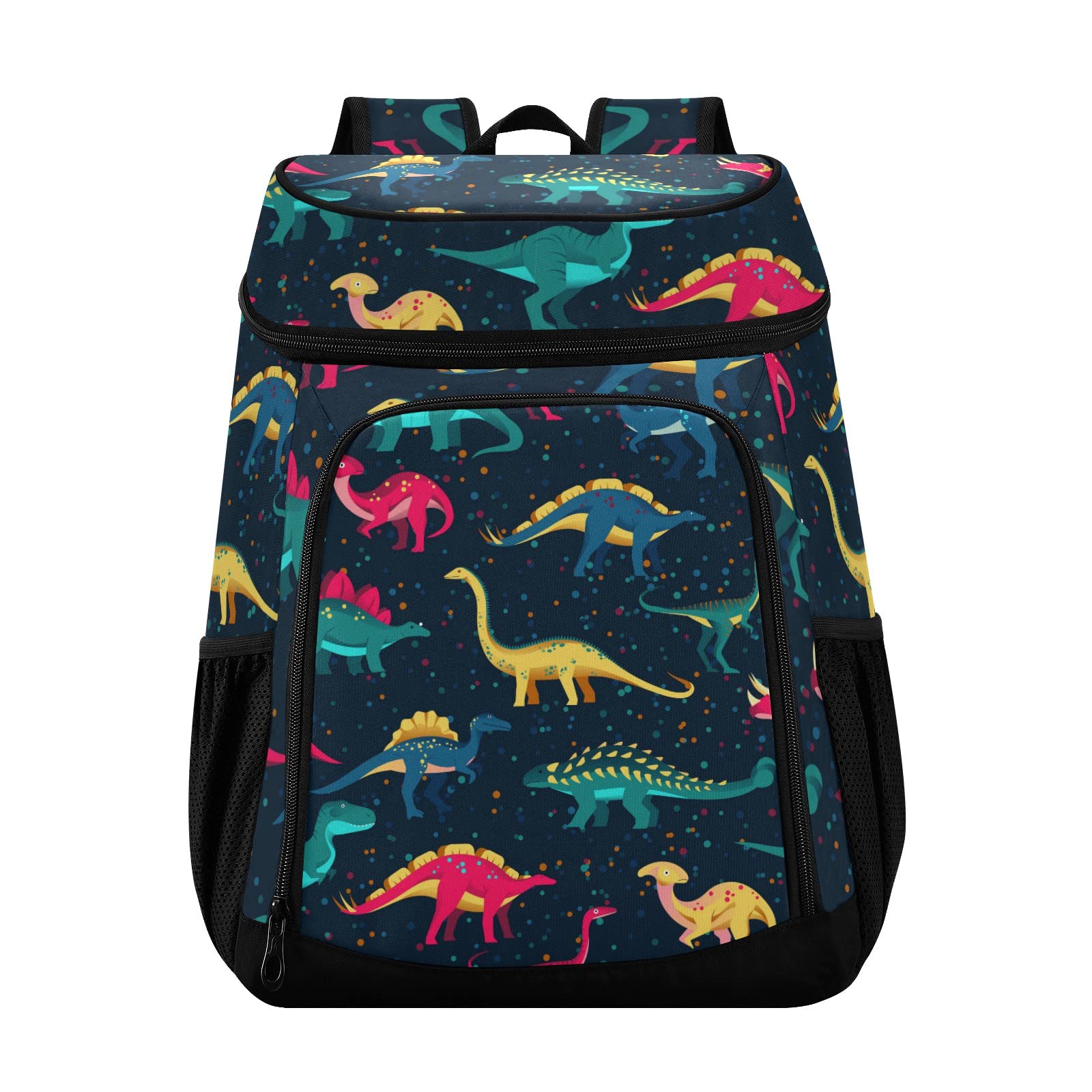 Colorful Cute Dinosaur Cooler Backpack - Waterproof Insulated Lunch Bag with Leakproof Design for Men & Women - Perfect for Camping, Beach, Fishing, Work & Outdoor Activities