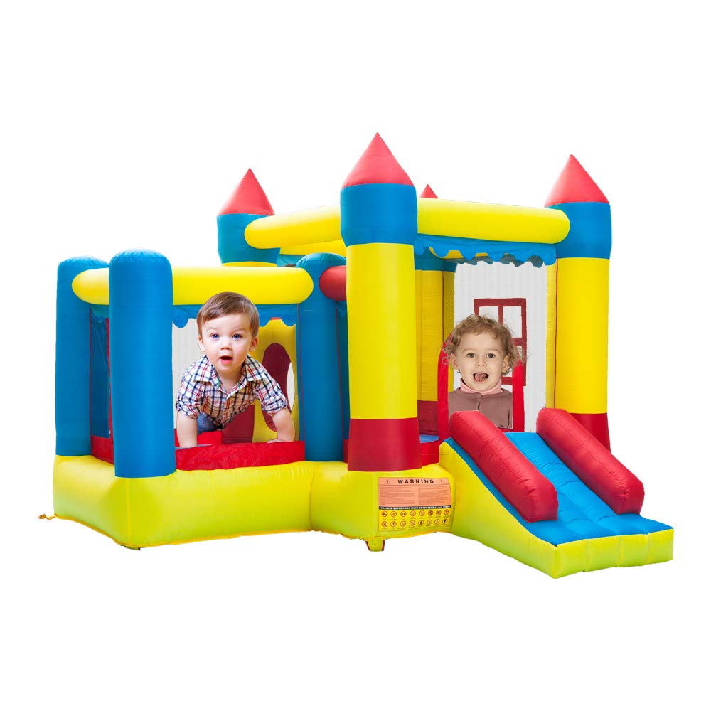 **Inflatable Bounce House with Slide - Kids Jumping Castle for Outdoor Play - Family Backyard Bouncer for Birthday Parties & Summer Fun**