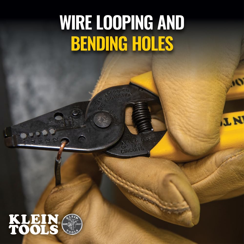 Klein Tools 11048 Wire Stripper Cutter - Solid Wire, USA Made - for Electricians & DIY