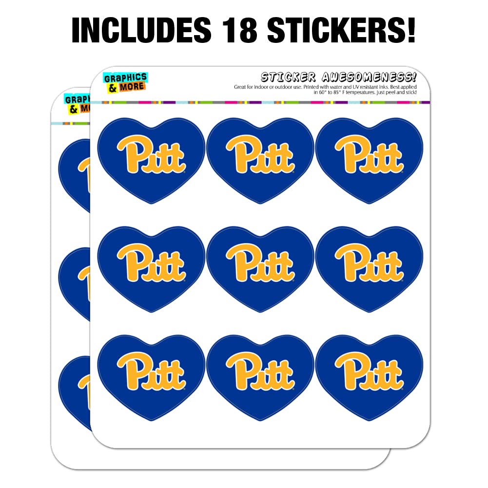 University of Pittsburgh Primary Logo Heart Shaped Planner Stickers - Perfect for Scrapbooking, Bullet Journals, DIY Crafts & School Supplies (Set of 50)