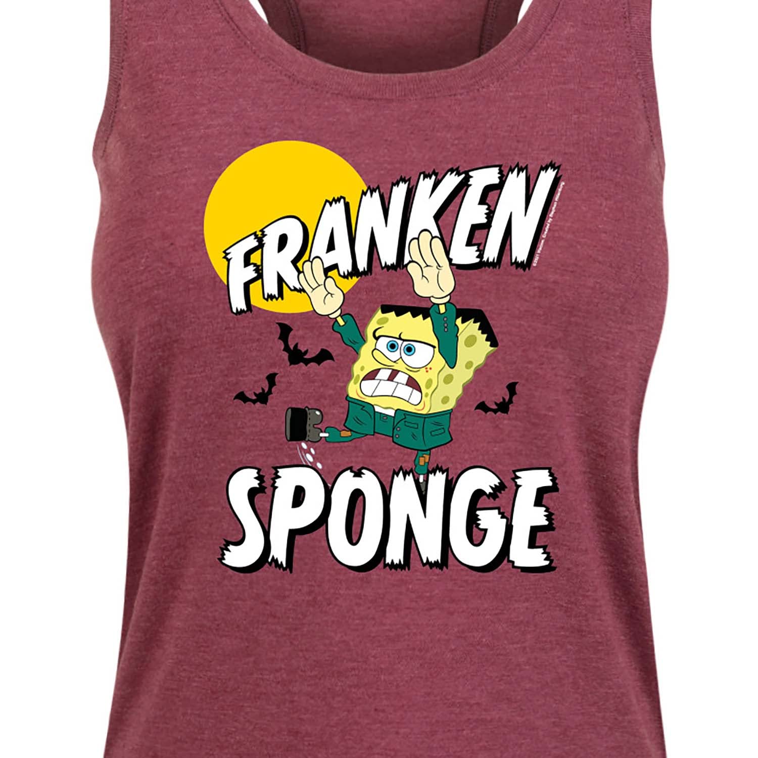 HYBRID APPAREL Spongebob Squarepants Franken Sponge Women's Racerback Tank Top - Soft & Comfortable Workout Top for Gym, Yoga & Summer Fashion