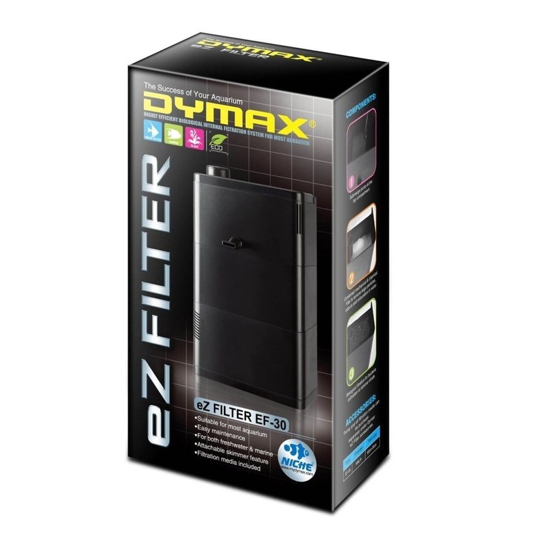 Dymax eZ Filter EF 30 Aquarium Canister Filter - 150L Capacity, 600L/h Flow Rate for Freshwater & Saltwater Fish Tanks - Perfect for Home, Office, and Aquarium Shop Use