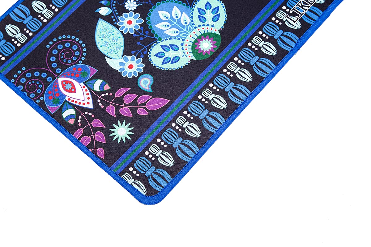 LIKEYOU Blue Floral Computer Mouse Pad - Non-Slip Gaming & Office Desk Mat for PC Laptop - Perfect for Work, Gaming, and Home Office Use