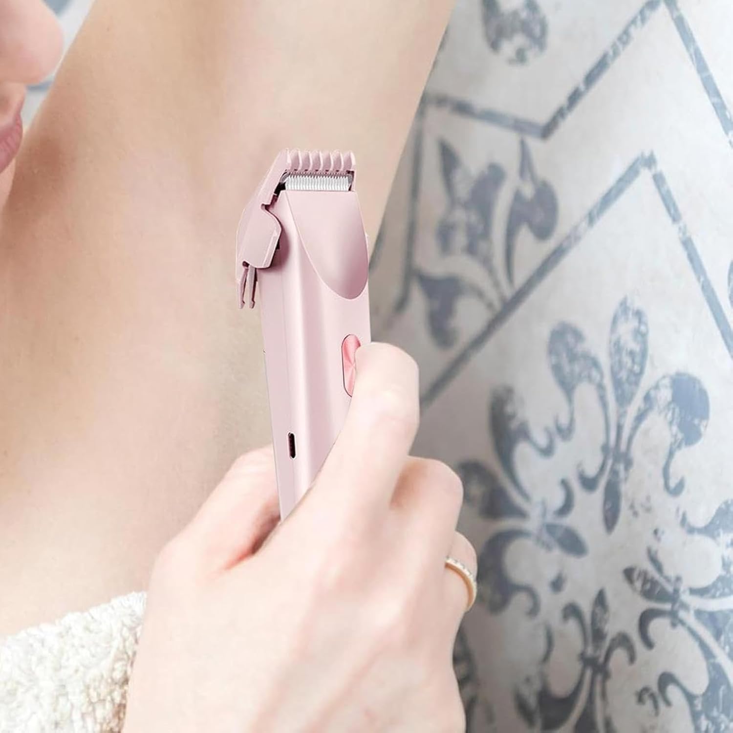 Ezme Trimmie 2.0 - 2-in-1 Electric Bikini Trimmer & Shaver for Women, Waterproof Wet/Dry Use with Double Head - Pink | Perfect for Travel, Gym & Sensitive Skin Care