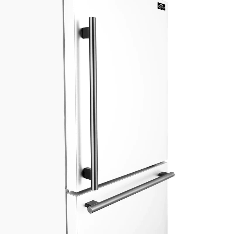 Forno Milano 31 Inch 17.2 cu.ft Bottom Freezer Refrigerator with Right Swing Door - Model FFFFD1785 | Energy Efficient Stainless Steel Kitchen Appliance for Home, Office, or Cafe Use