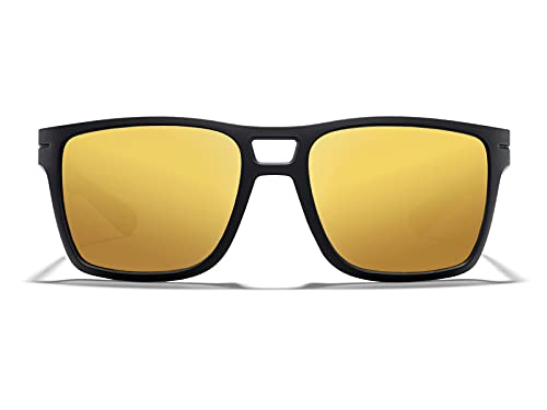 Matte Black Frame - Gold Mirror Lens