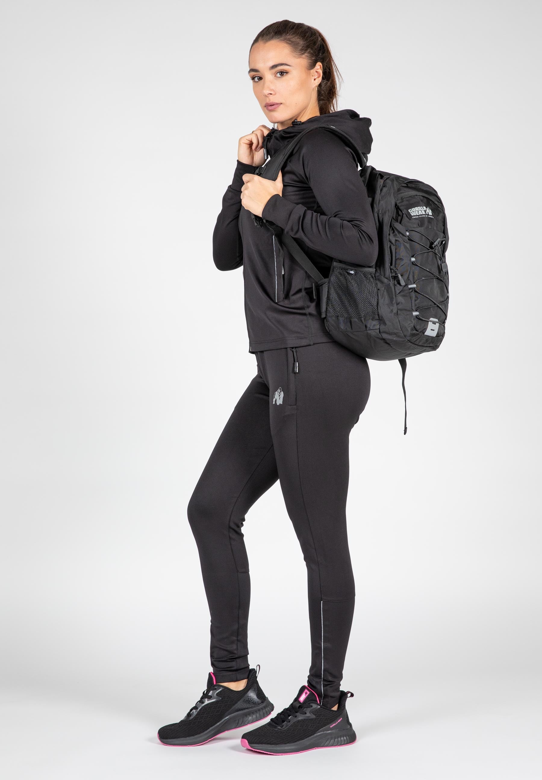 Halsey Women's Black Track Pants - Comfortable Athletic Joggers for Running, Yoga & Lounge Wear