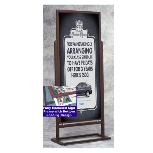 30x70 Jumbo Weather Warrior Sign Holder Display Stand - Heavy Duty Weatherproof Poster Stand for Outdoor Events, Retail Stores & Business Advertising