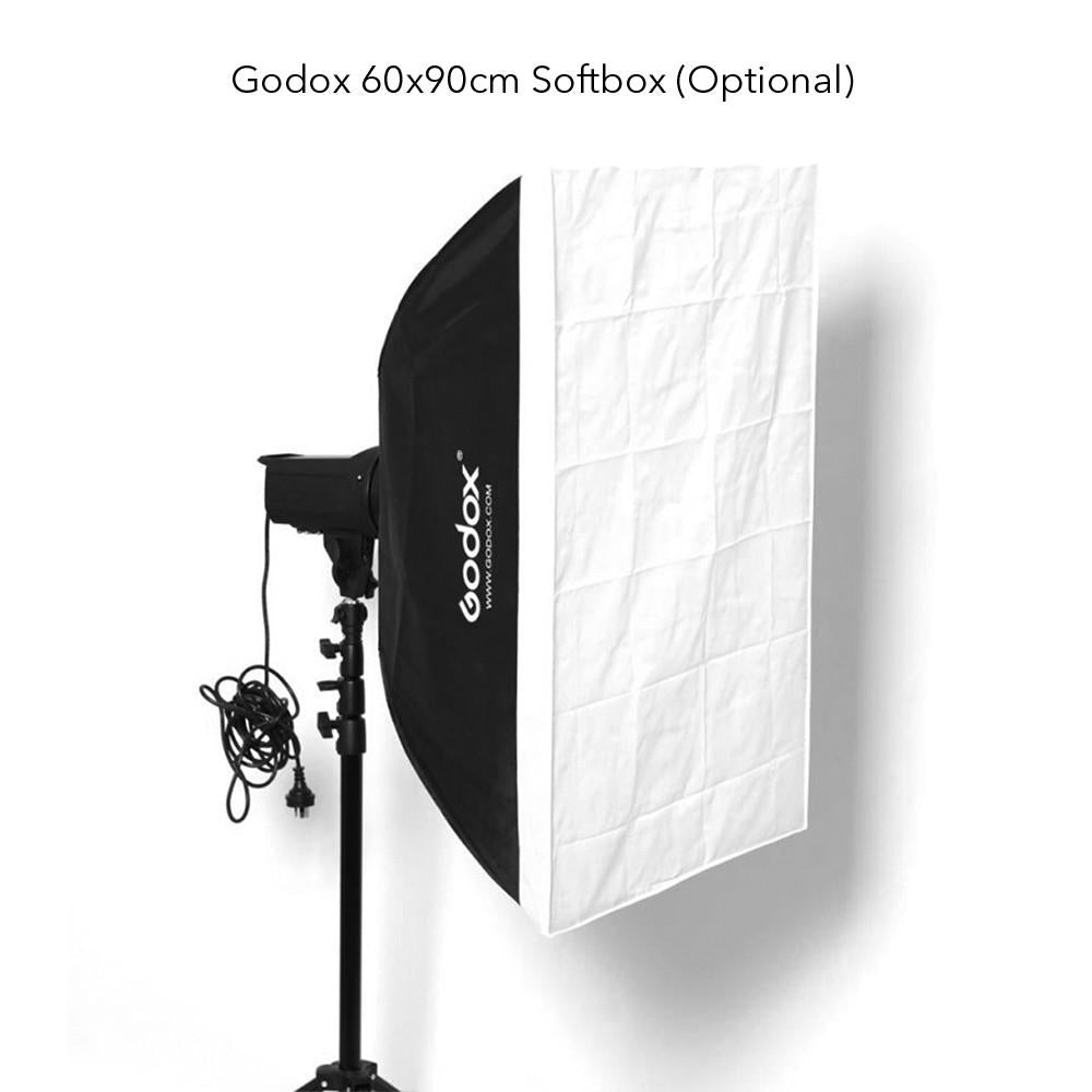 Godox QS 600 600W Professional Studio Flash Strobe Head with Stand - Perfect for Portrait, Fashion, and Product Photography in Home or Commercial Studios