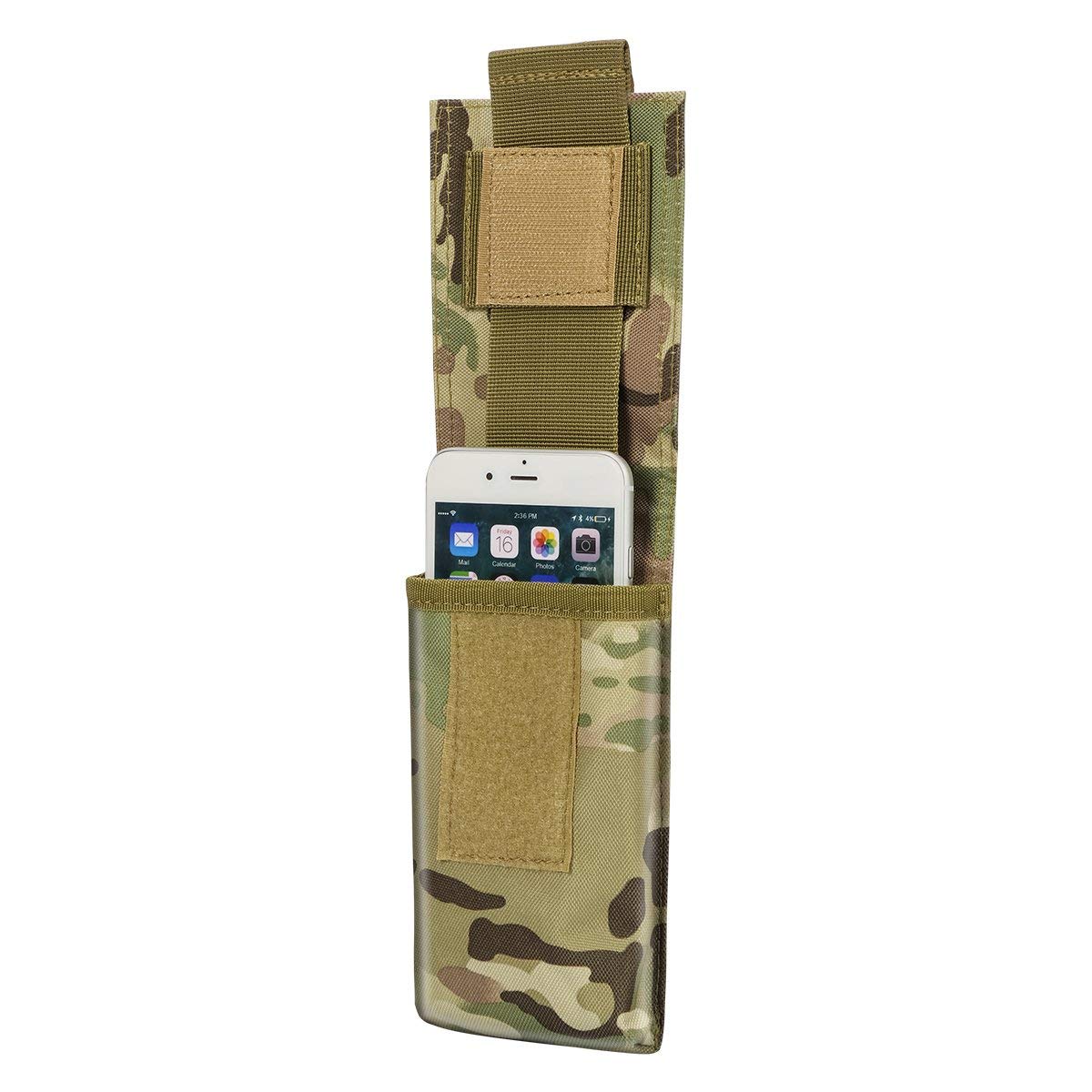 Tactical MOLLE Phone Pouch Holster - Waist Belt Pouch with Quick Release Tab for iPhone 16/15/14/13/12/11 Pro Max - Durable Phone Case for Outdoor, Hiking & Military Use