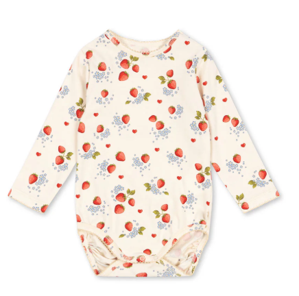 Organic Cotton Long Sleeve Bodysuit for Babies & Toddlers (12M-3Y) | GOTS Certified | Soft & Comfortable for Everyday Wear, Playtime & Layering