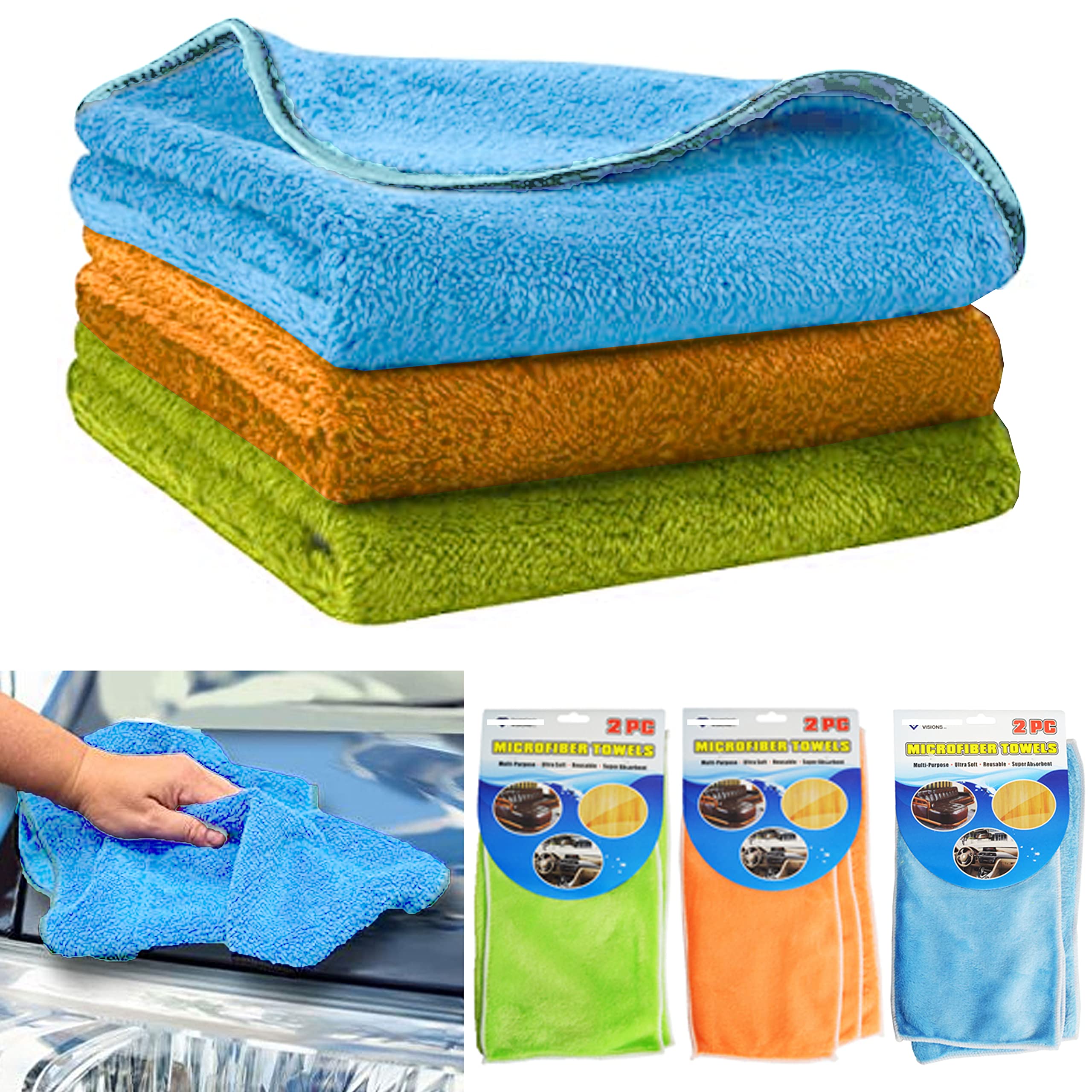 2 Pack Ultra Soft Microfiber Cleaning Cloths - 13