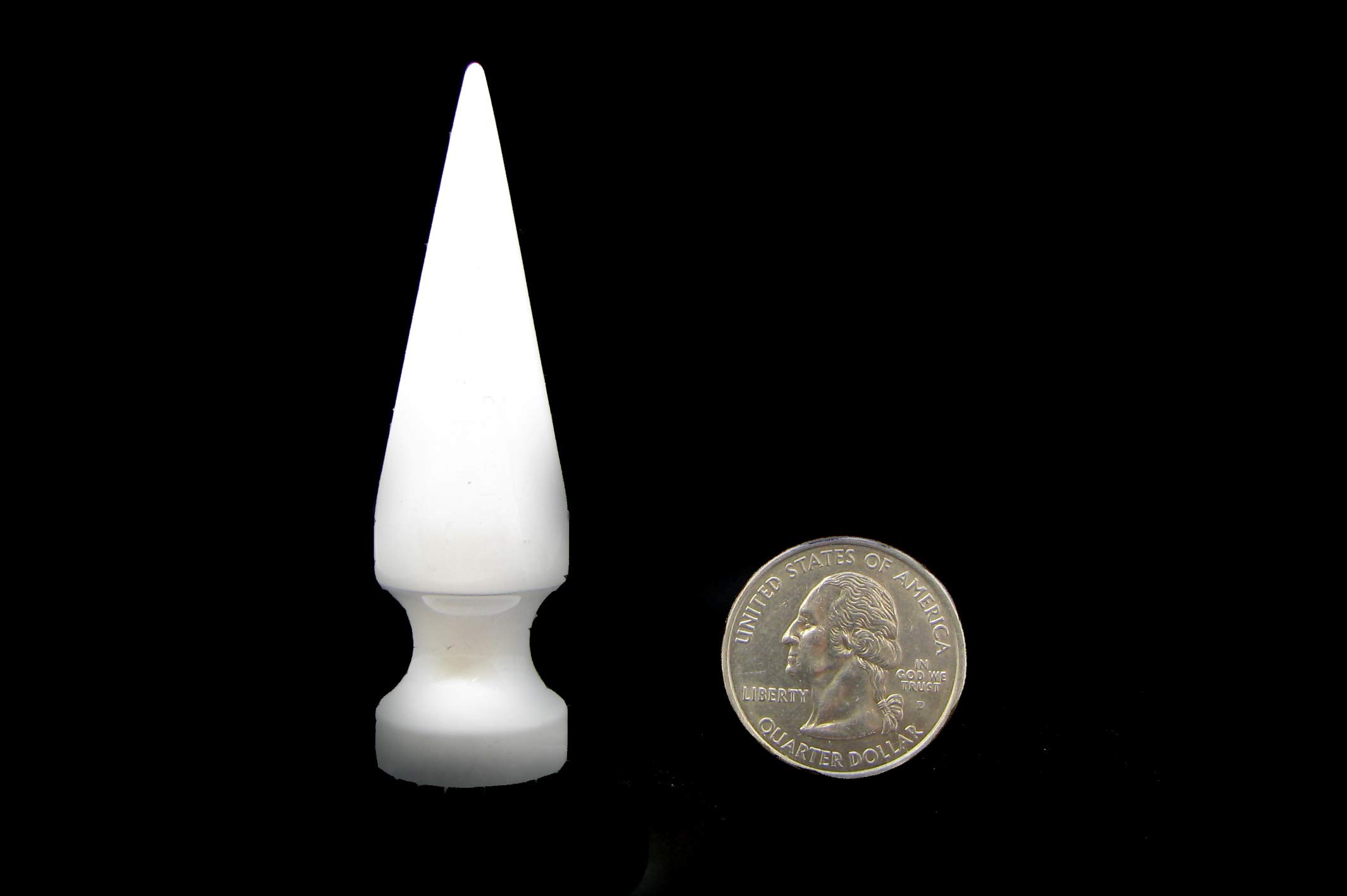 70 Size Giant Tree Spike - Aluminum Base Metal Screw-Back Rivets for Denim & Leather Crafting - White Powder Coated Cone Top (4-Pack) - Perfect for DIY Jeans, Jackets & Leather Accessories