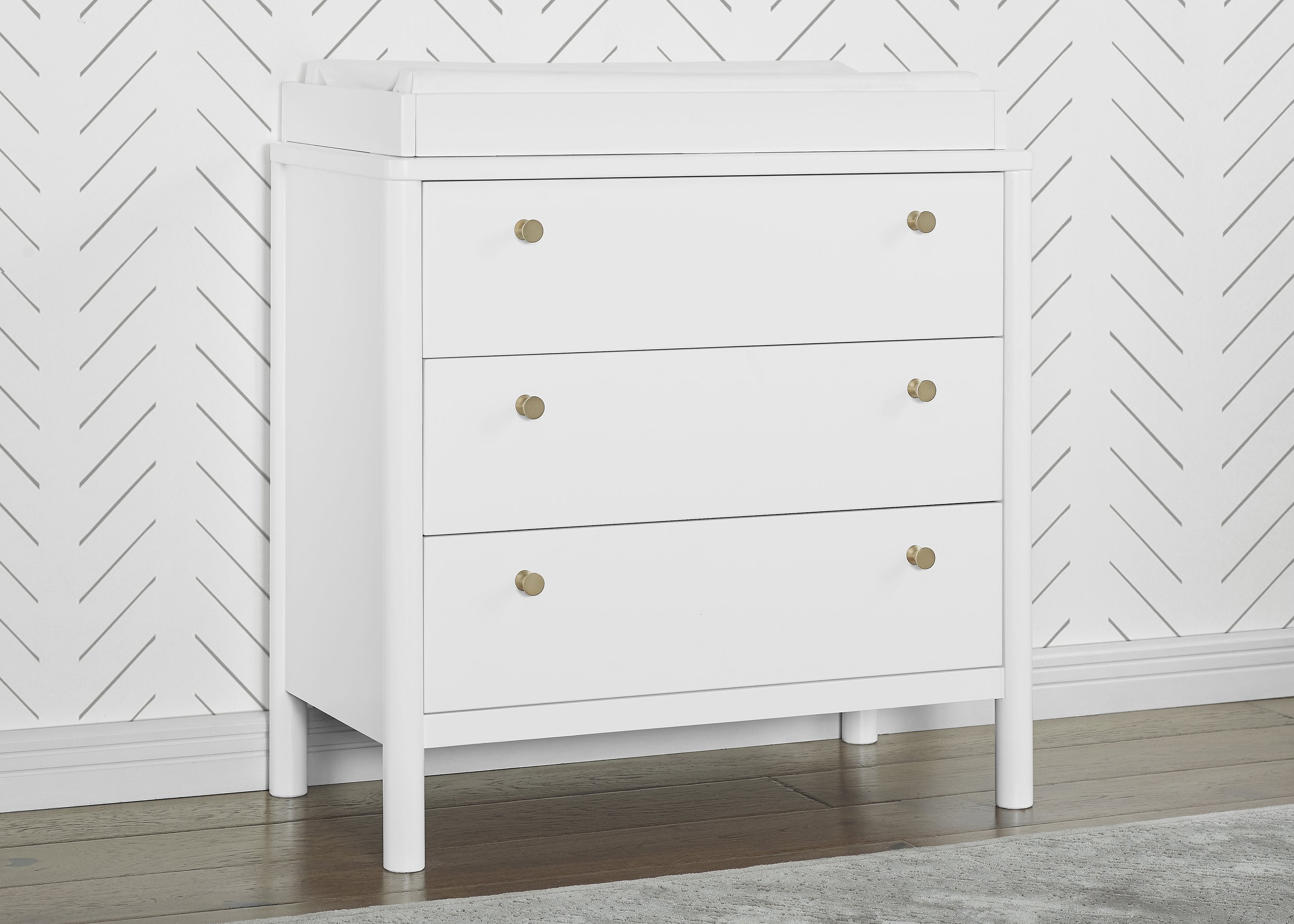 Remy 3 Drawer Dresser with Changing Top - Nursery Baby Changing Table & Storage Dresser for Bedroom Organization - Perfect for Newborn Care & Kids Room Storage