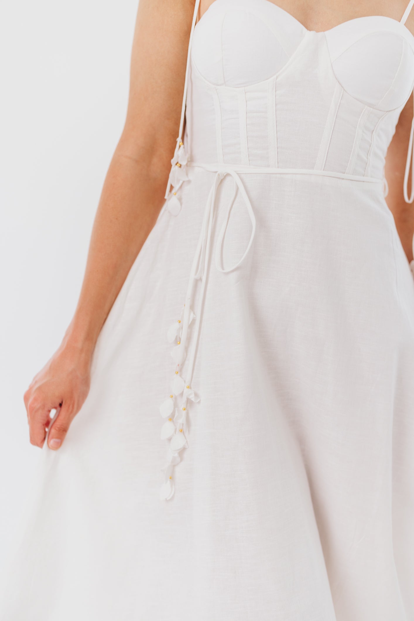 Norma Jean Bustier Style Midi Dress - Elegant White Bodycon Dress for Women | Perfect for Cocktail Parties, Date Nights & Special Occasions