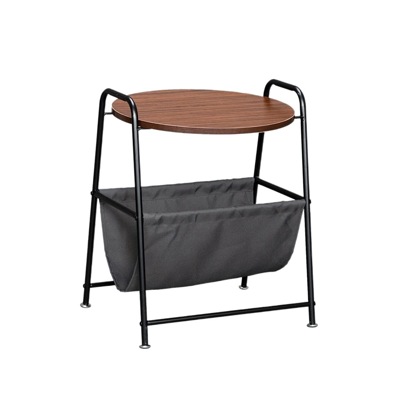Modern Two-Tier Trapezoid Coffee Table - Wrought Iron Side Table for Living Room & Bedroom | Stylish Simple Design | Perfect for Small Spaces, Reading Nooks & Coffee Time (Color: A)
