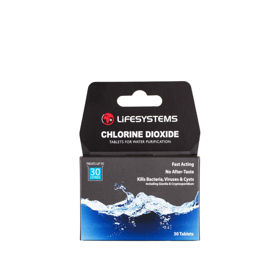Lifesystems Chlorine Dioxide Water Purification Tablets - 30 Tablets for Clean Drinking Water | Camping, Hiking, Emergency Preparedness & Travel Essentials