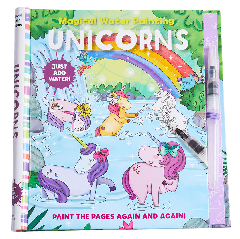 Magical Water Painting Unicorn Coloring Book for Kids - Reusable & Mess-Free Art Activity - Perfect for Birthday Gifts, Travel Toys & Creative Play