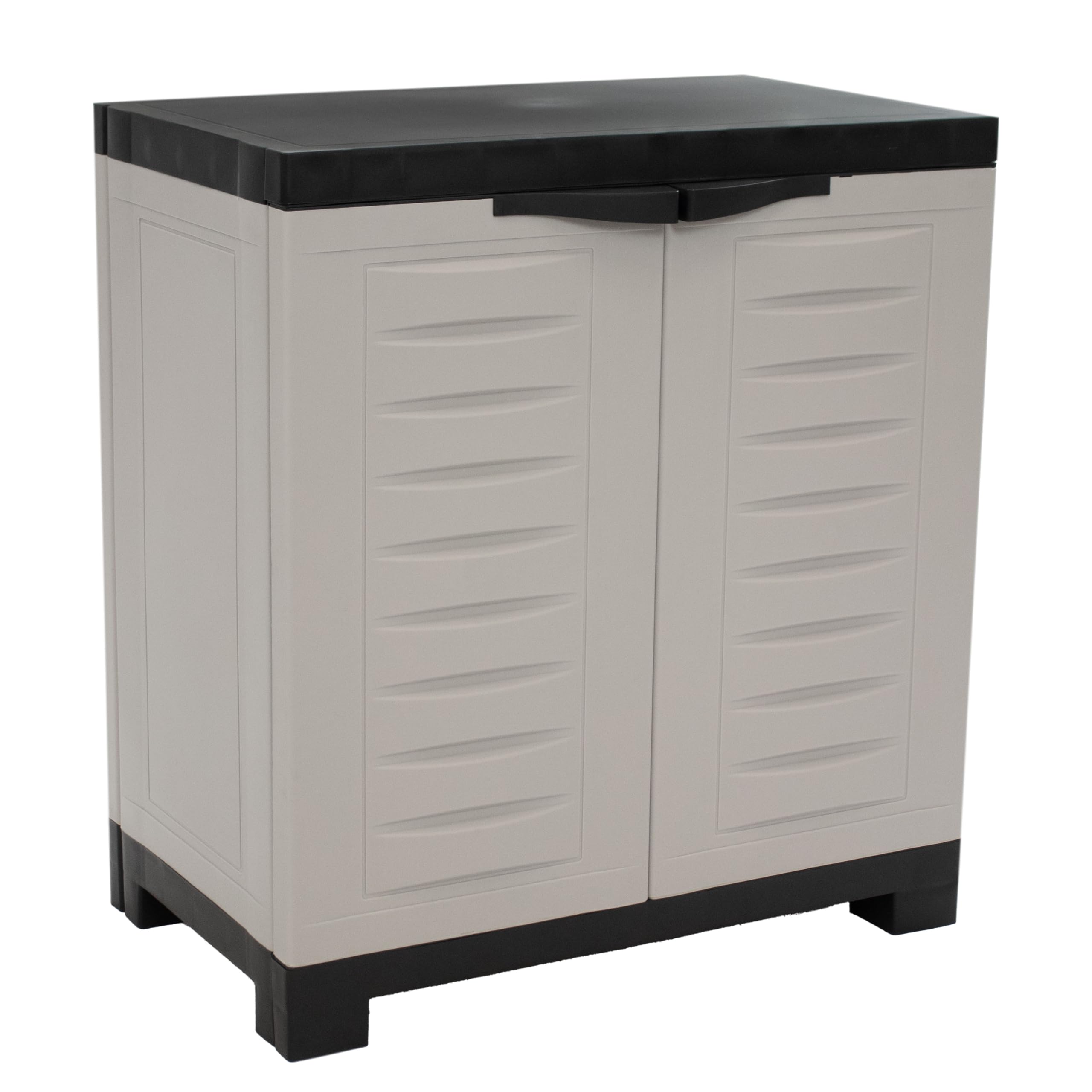 Sunnydaze Freestanding Storage Cabinet with Doors - Indoor & Outdoor Organizer - 25.5