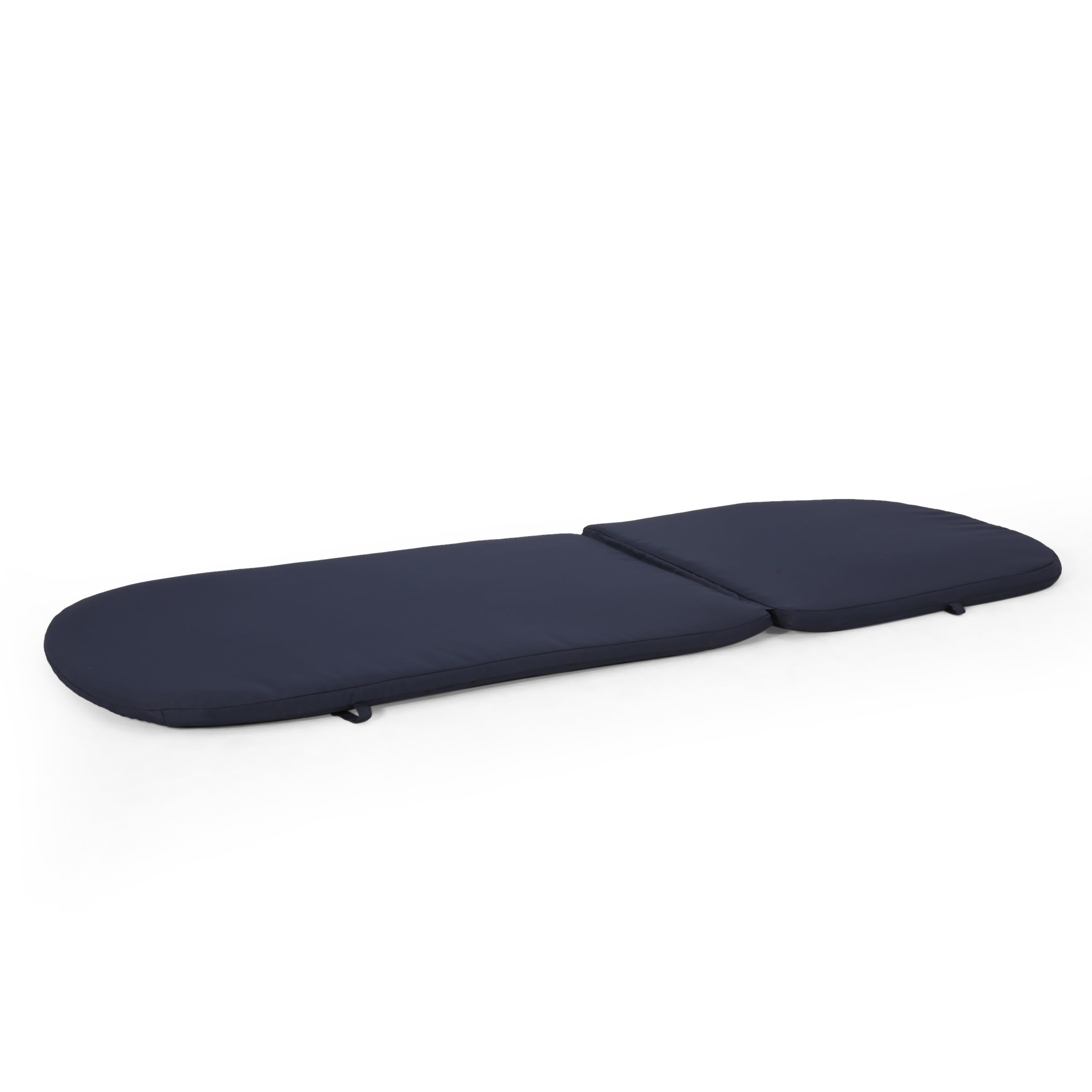 Christopher Knight Home Caspar Outdoor Water Resistant Chaise Lounge Cushions - Navy Blue (Set of 2) | Patio, Poolside & Garden Furniture Accessories for Relaxation