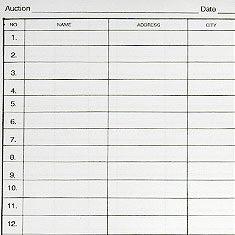 Bidder Registration Forms (100/Pack) - Ledger Size for Auctions, Events & Fundraisers - Premium Quality Paper for Professional Use