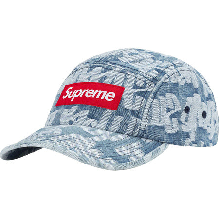 Supreme Fat Tip Jacquard Denim Camp Cap - Blue Baseball Hat for Men, Streetwear Fashion Accessory | Perfect for Urban Outfits, Casual Wear & Hip-Hop Style