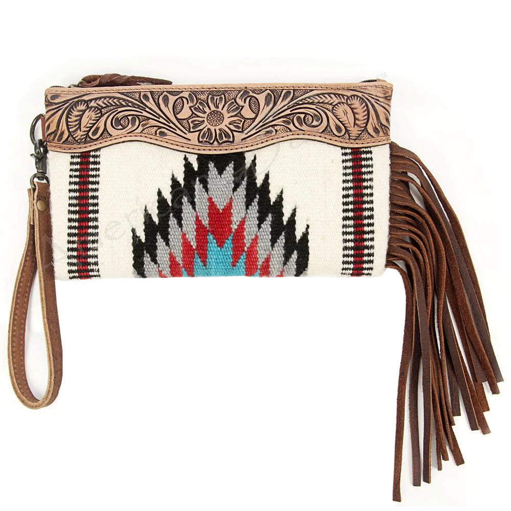 American Darling White & Black Clutch Purse - Elegant Evening Bag for Women, Perfect for Parties, Weddings & Special Occasions