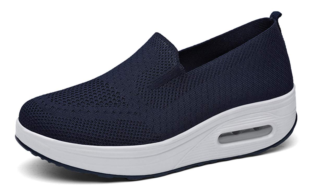 Women's Slip-On Walking Shoes - Lightweight Breathable Mesh Sneakers for Running, Gym & Casual Wear | Comfortable Athletic Tennis Shoes for Women