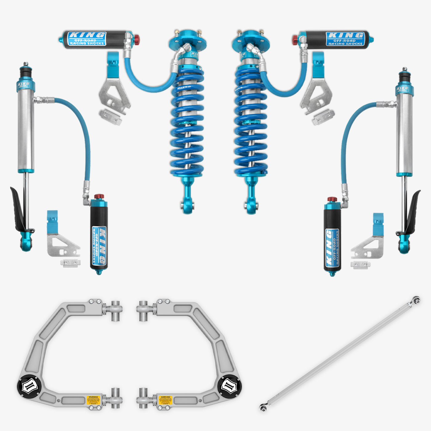 Toyota Tundra King 2.5 RR Coilovers & Rear Shocks with Upper Arms & Trailing Arm Combo Kit for 2022-2025 Models - Off-Road Suspension Upgrade for Enhanced Performance & Durability