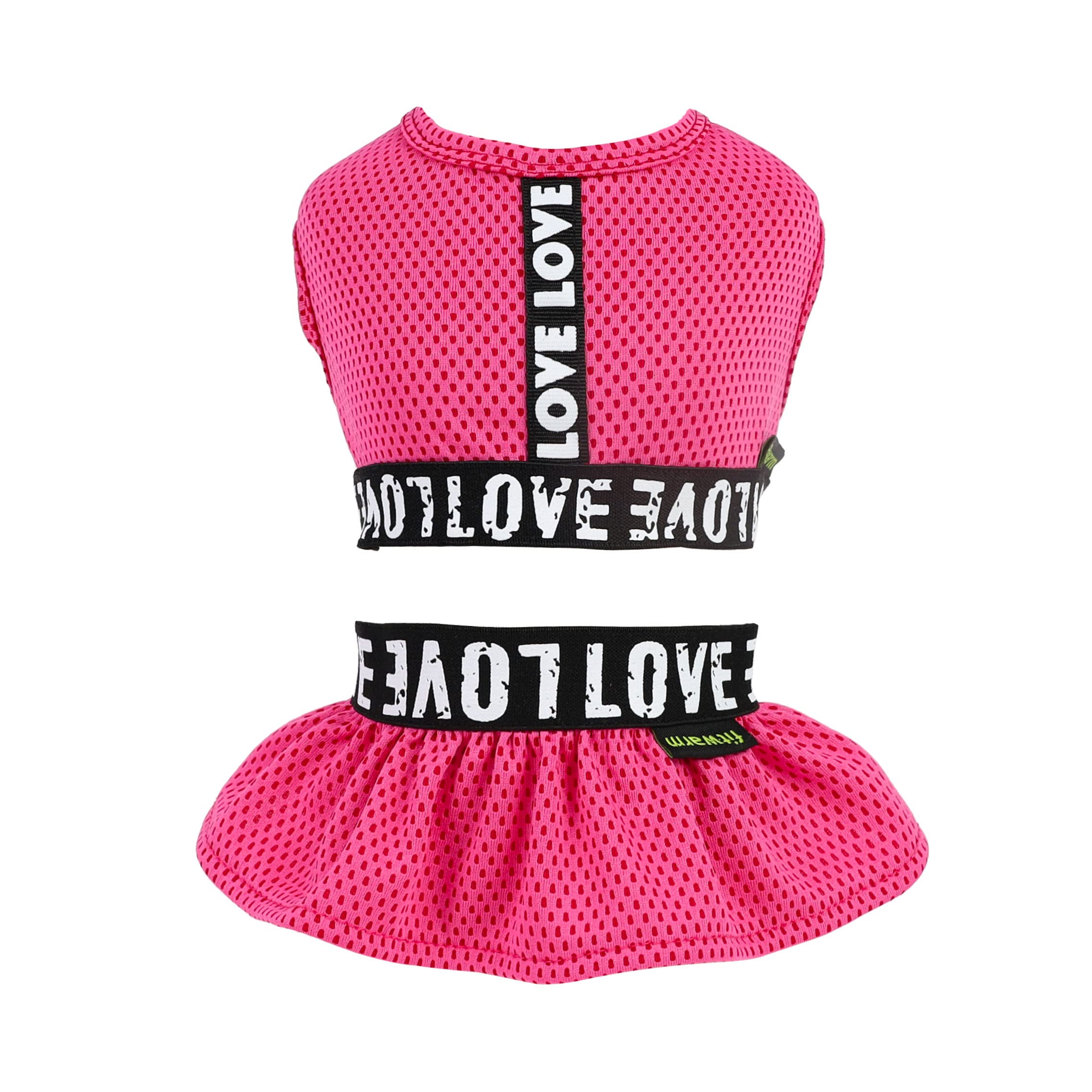 Fitwarm 2-Piece Dog Dress for Small Dogs & Cats - Lightweight Pet Apparel in Rose Pink for Daily Walks & Playtime