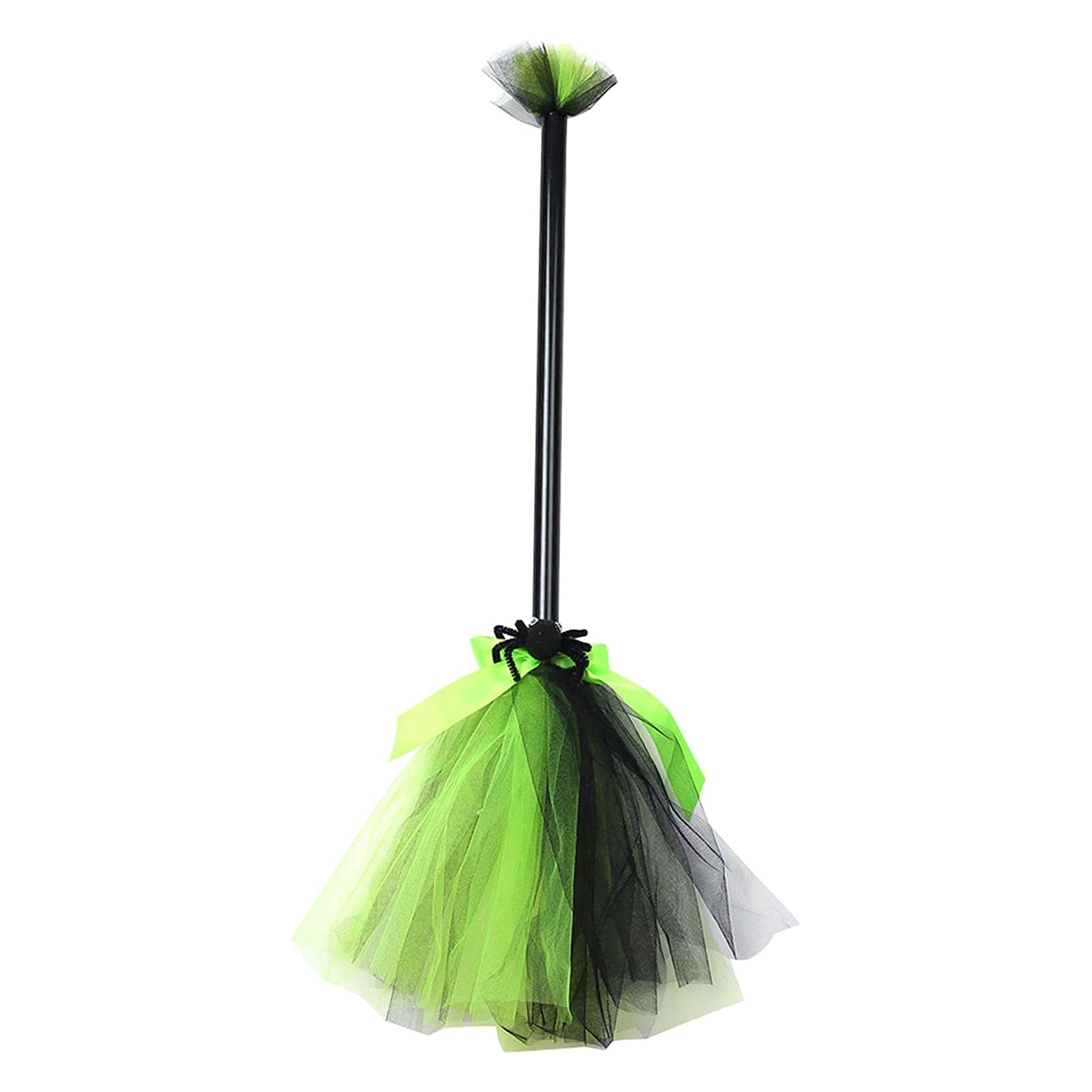 **LIXFDJ Halloween Witch Broom - Plastic Witch Broomstick for Kids, Cosplay Dress Up Costume Accessory, Cute Green Witch Broom for Halloween Party, Lightweight & Durable - Perfect for Trick-or-Treating & Themed Events**
