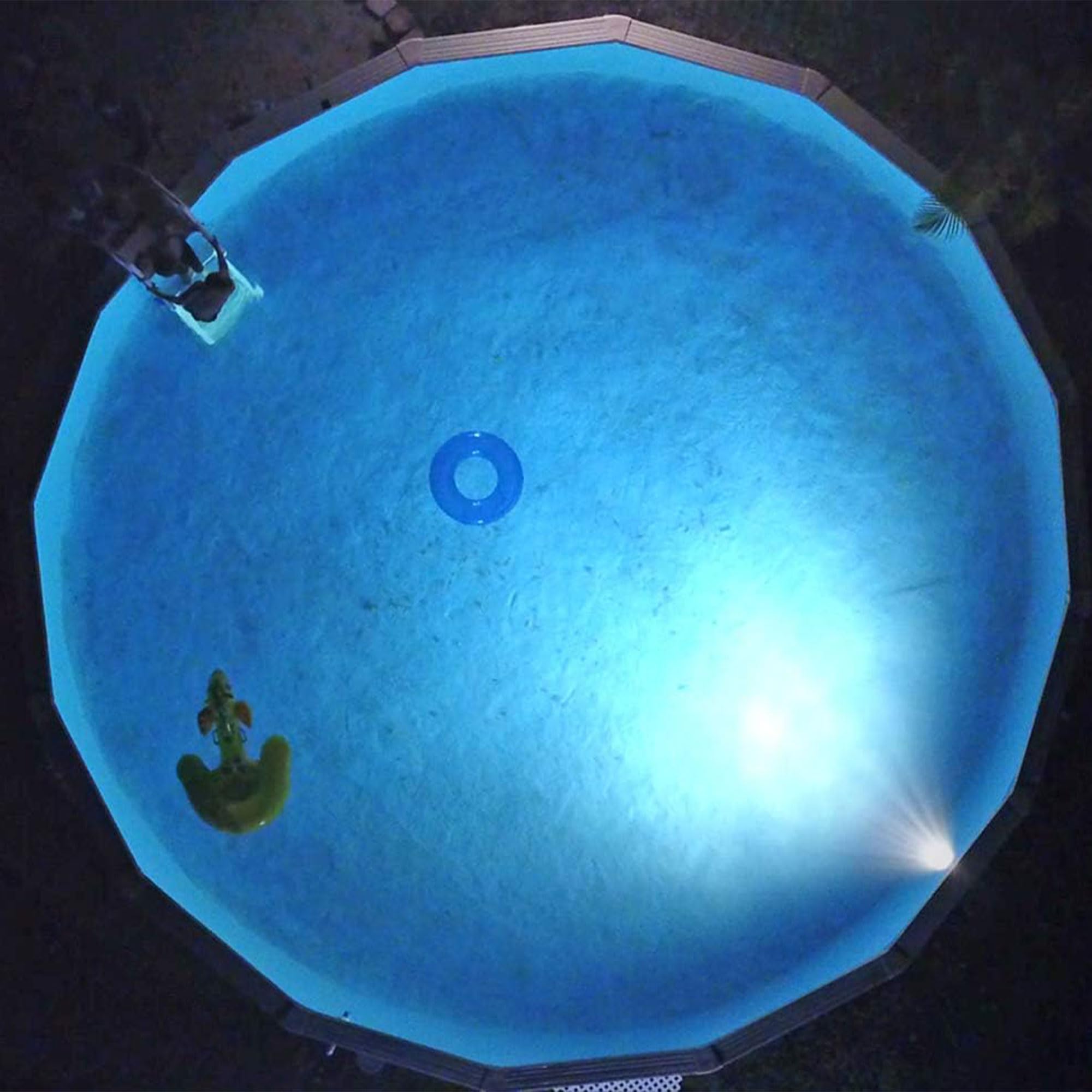 Swimline 24ft Round Above Ground Swimming Pool with Standard Gauge Vinyl Liner | Easy Installation | Durable Blue Design for Backyard, Family Fun & Summer Relaxation