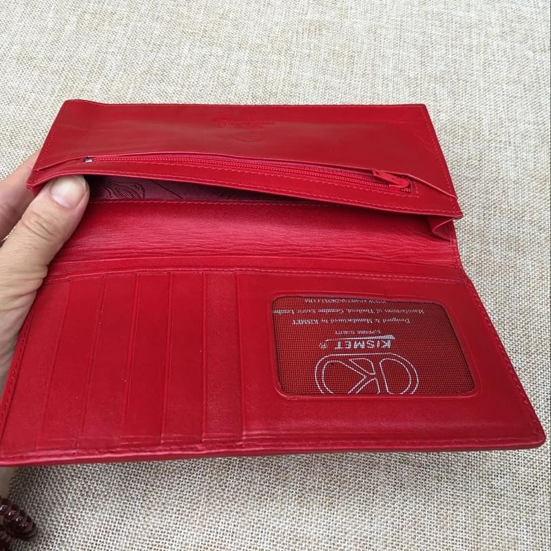 Genuine Stingray Skin Slim Bifold Wallet for Men & Women - Authentic Leather Card Holder Purse with RFID Protection (Burgundy) | Perfect for Everyday Use, Business & Travel