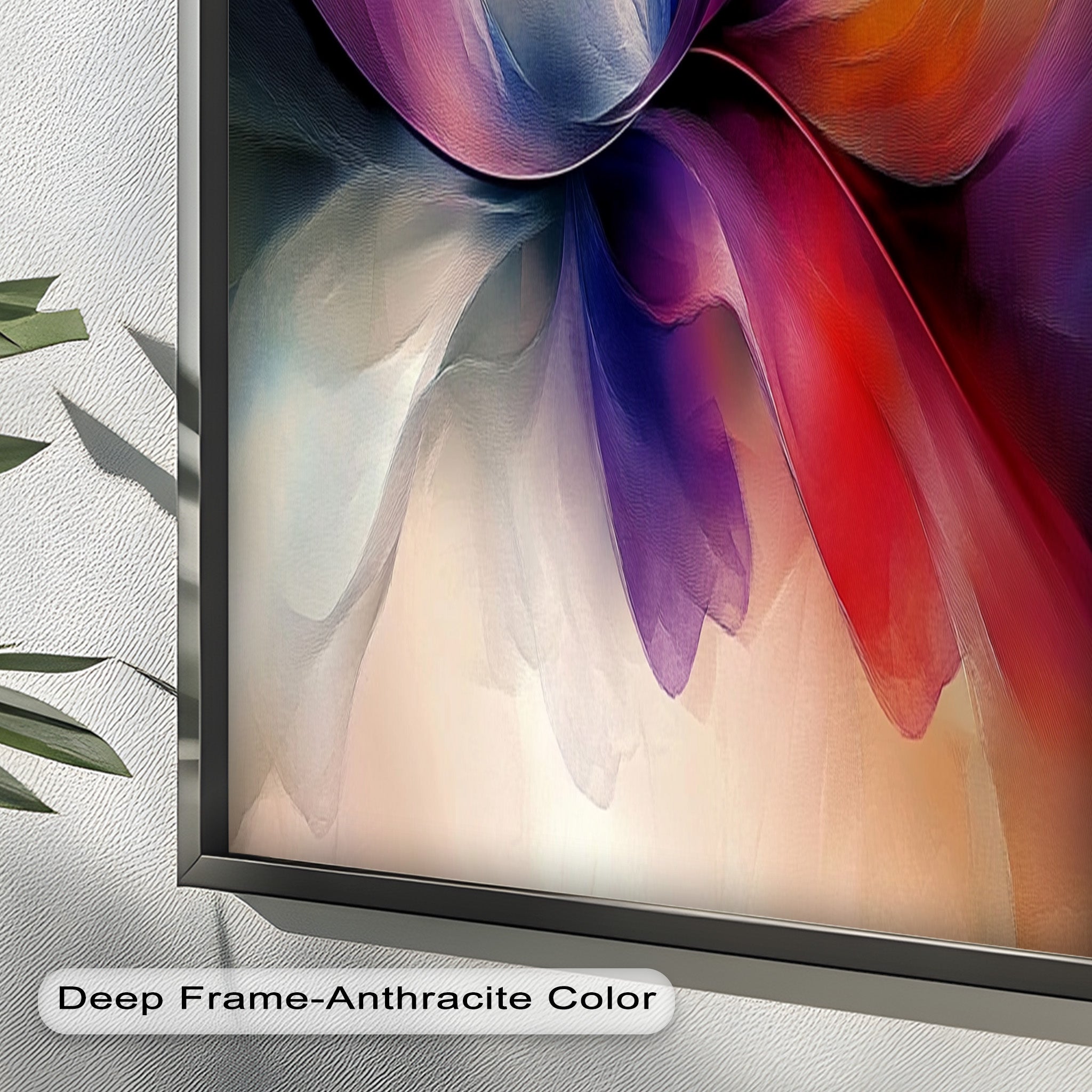 Abstract Floral Flow - Vibrant Modern Oil Painting Wall Art for Living Room, Bedroom & Office Decor