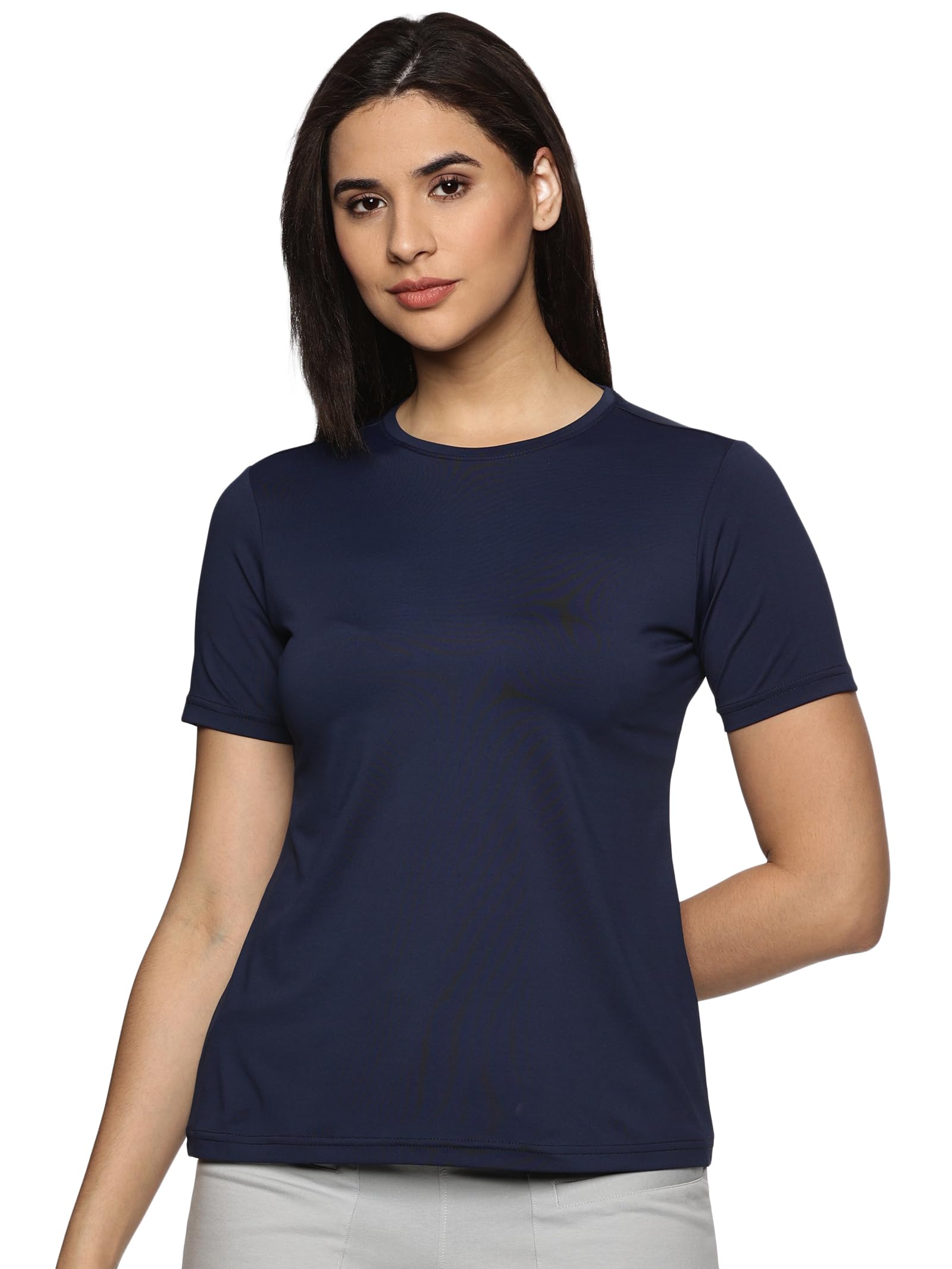 DOMIN8 Women's Breathable Quick-Dry Regular Fit Sports T-Shirt - Soft Comfortable Activewear for Gym, Running & Workouts | Stylish Casual Wear for Everyday Use