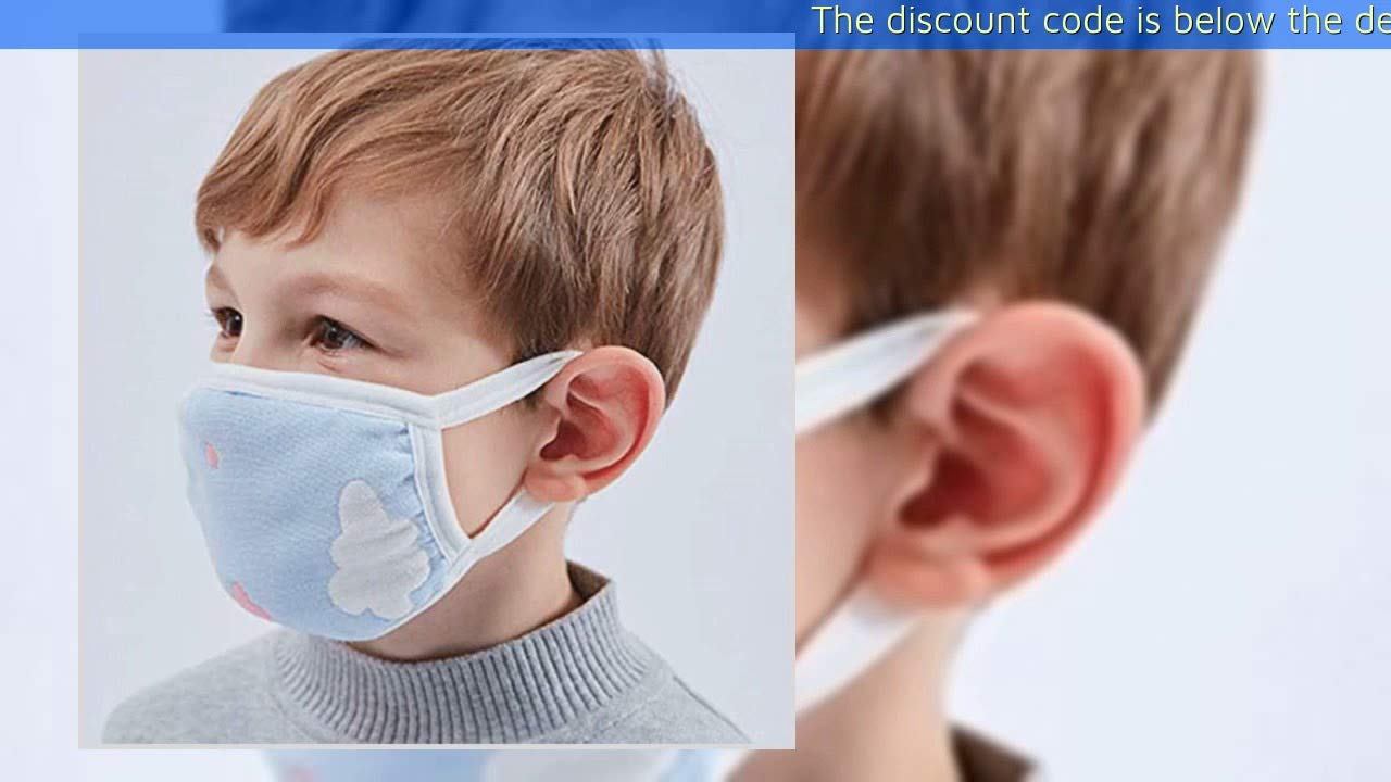 Premium Soft Cotton Kids Face Mask - Double Sided, Anti-Static, Breathable & Comfortable - 2 Pack Multi-Color Set for School, Travel & Daily Protection