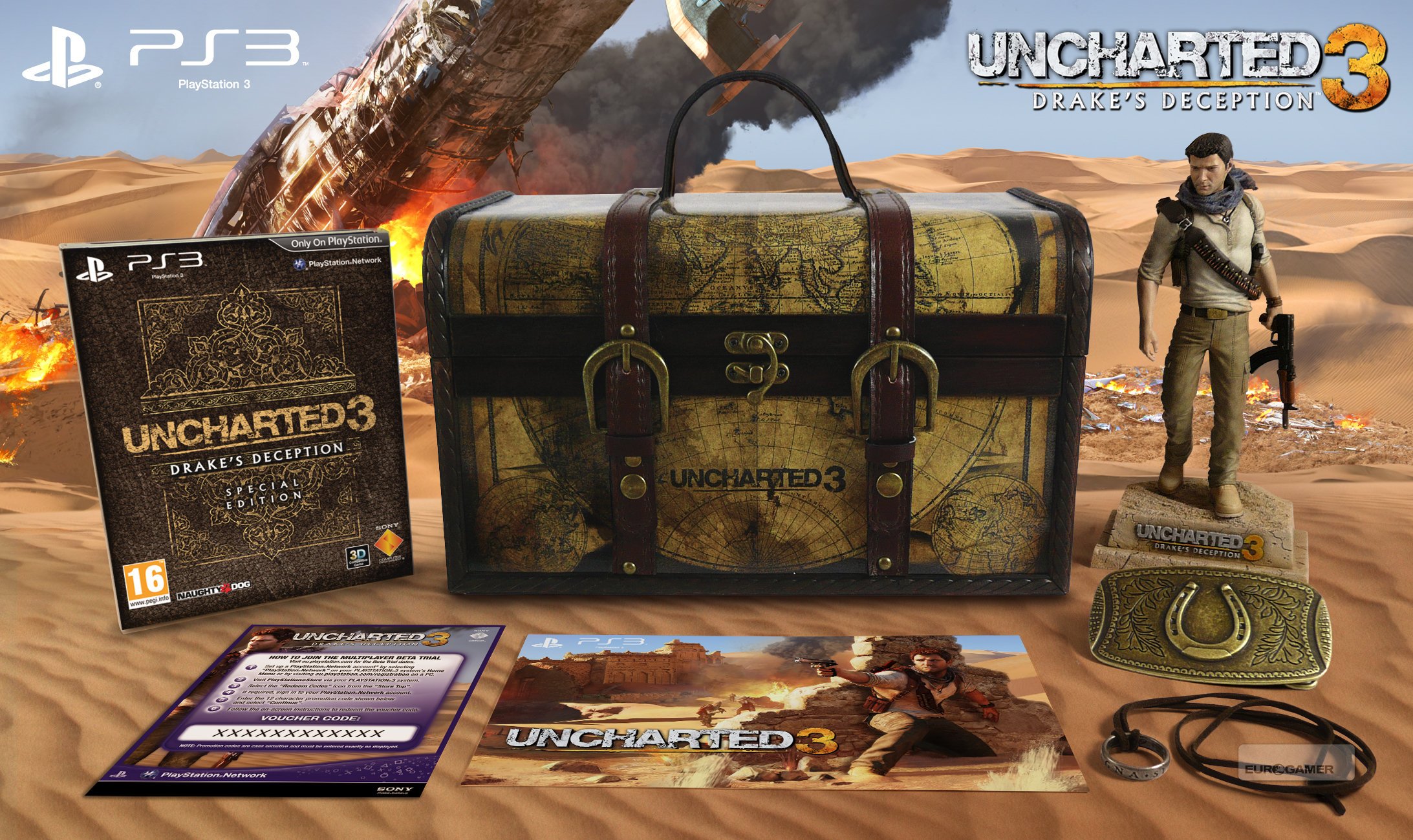 Uncharted 3: Drake's Deception Explorer Treasure Limited Edition - PS3 Game | Action-Adventure Video Game for Playstation 3 | Perfect for Gaming Enthusiasts & Collectors | Great for Solo Play & Multiplayer Battles