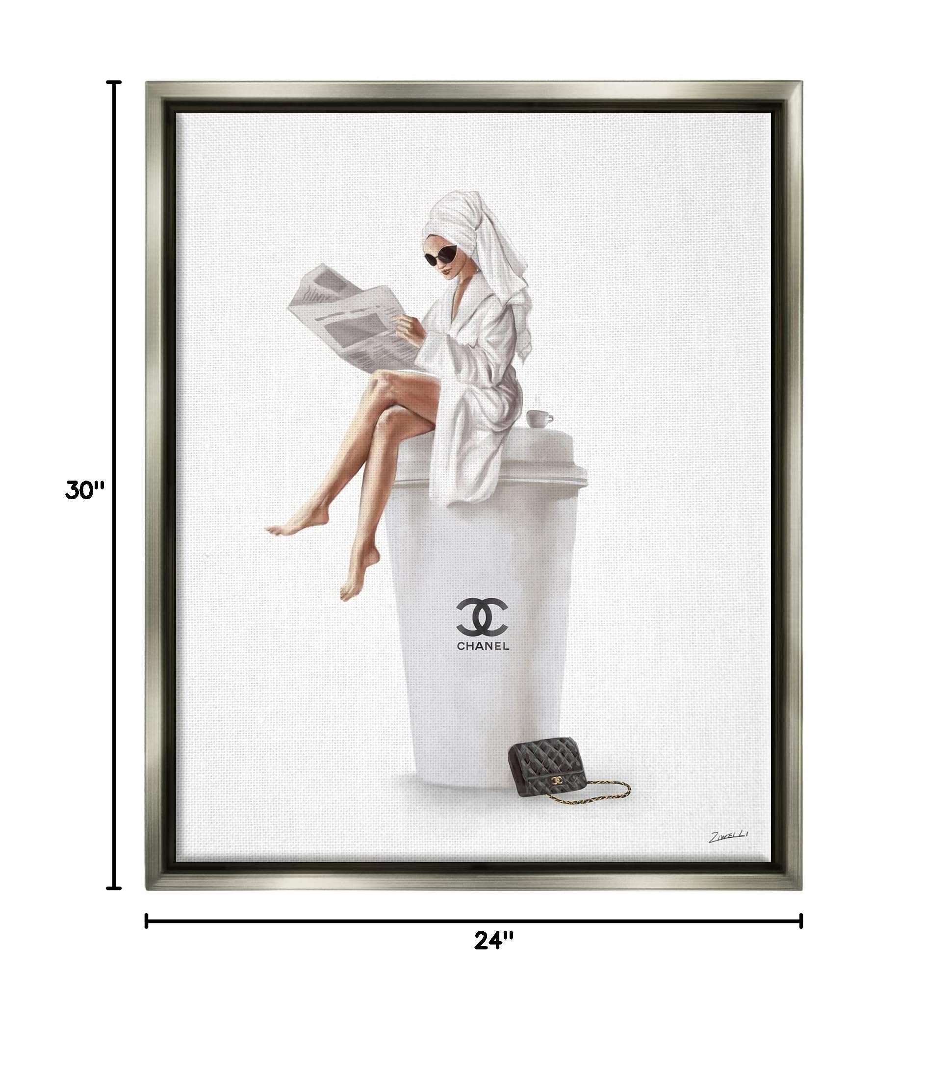 Stylish Women's Fashion Robe with Coffee & Purse Design by Ziwei Li - Perfect for Loungewear, Spa Days & Instagram Outfits