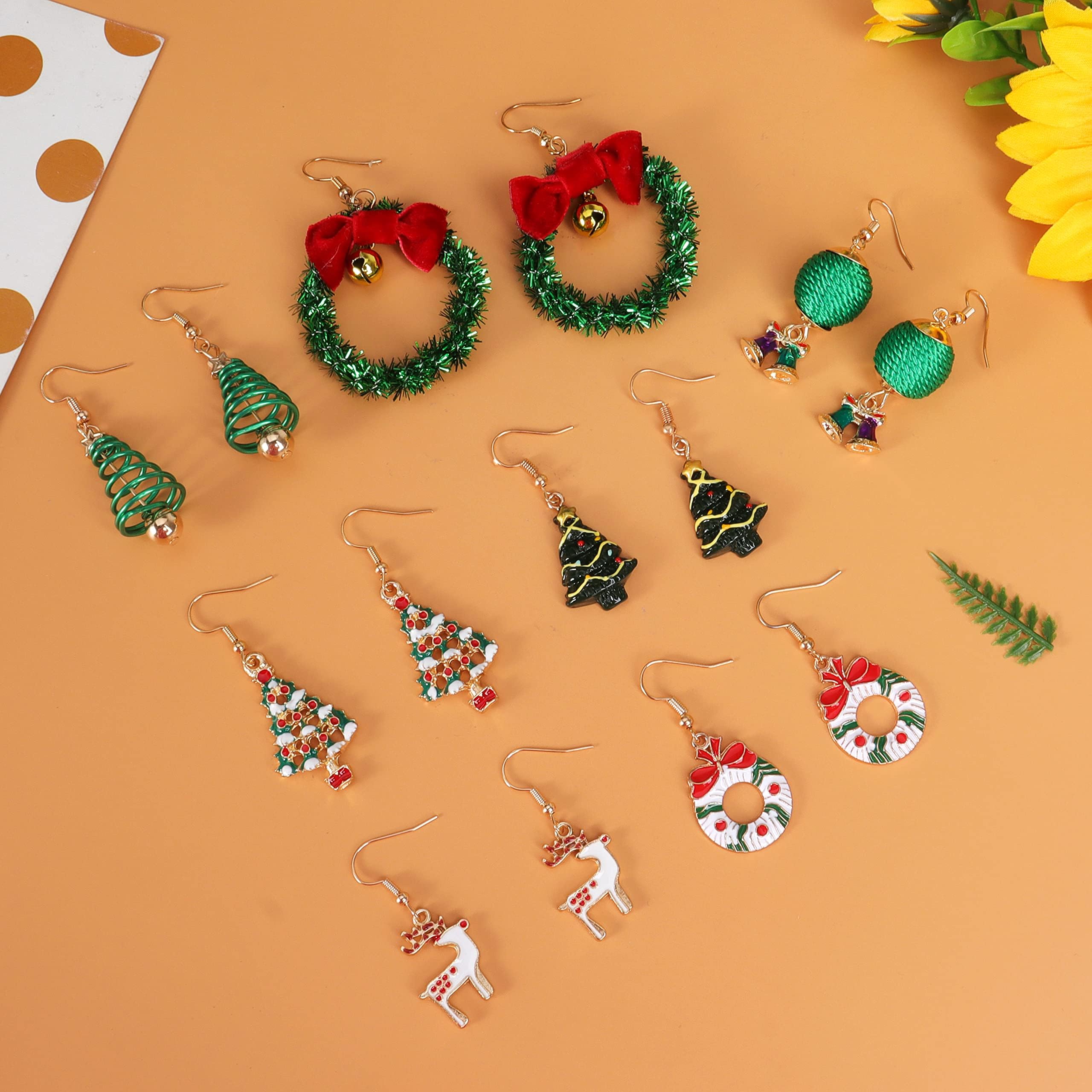 Festive Christmas Tree Dangle Earrings for Women - Snowflake, Santa, Candy Cane & Snowman Holiday Jewelry | Perfect Winter Party Accessories & Stocking Stuffers Gifts for Christmas Celebrations