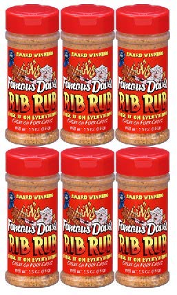 Famous Dave's BBQ Rib Rub Seasoning - 5.5 oz Shaker Bottle (Pack of 3, 2 Count Each) - Perfect for Grilling, Smoking & Roasting Meats - Award-Winning Dry Rub for Ribs, Chicken & Pork